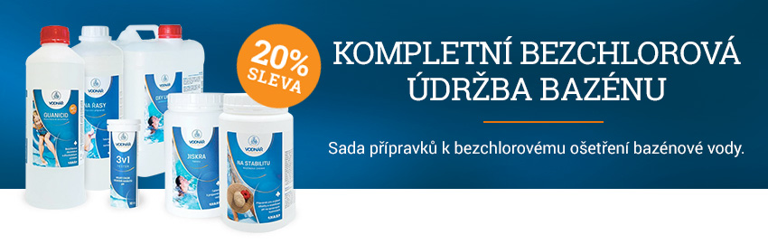 Kompletní bezchlorová údržba bazénu
